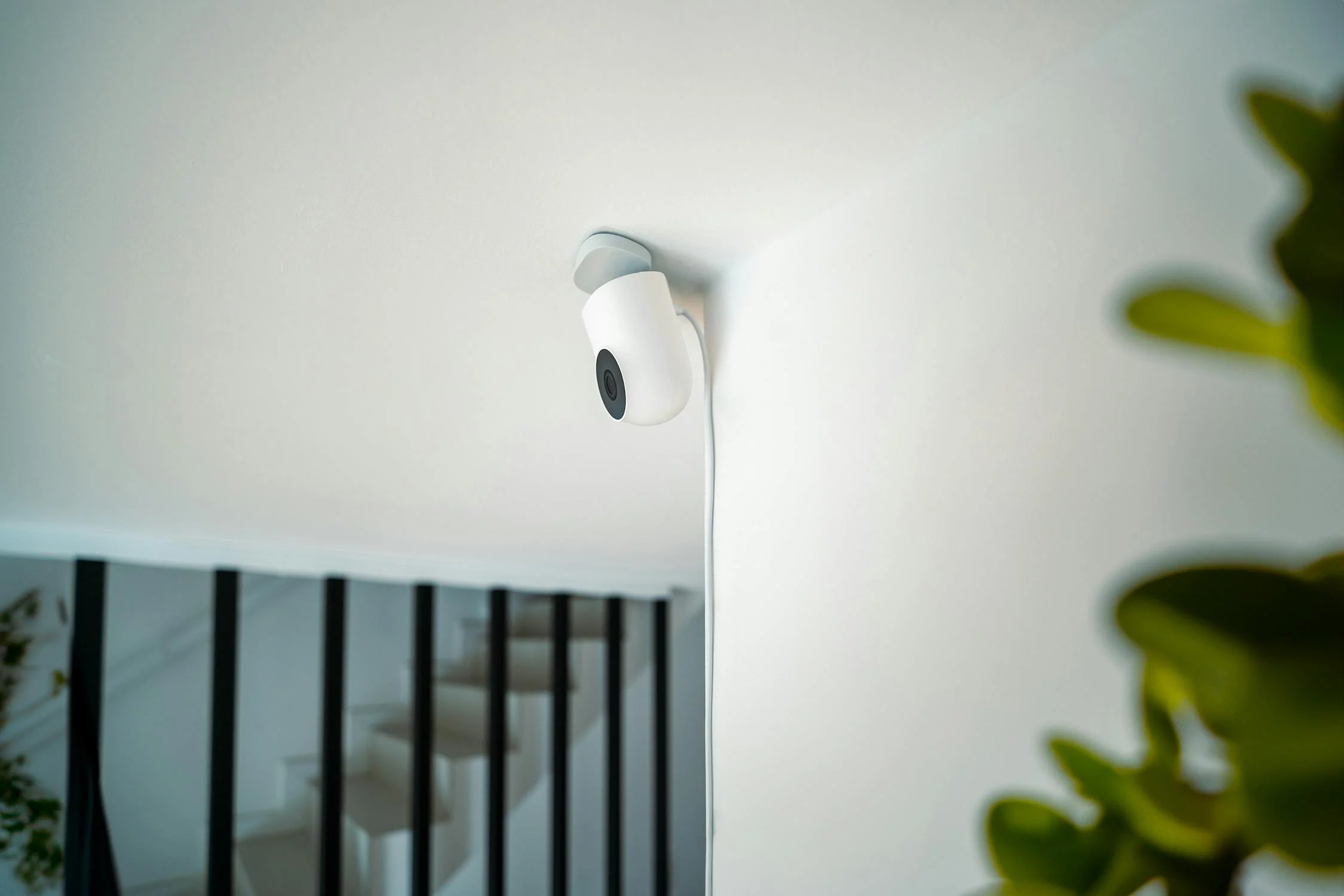 Smart security camera monitoring a home